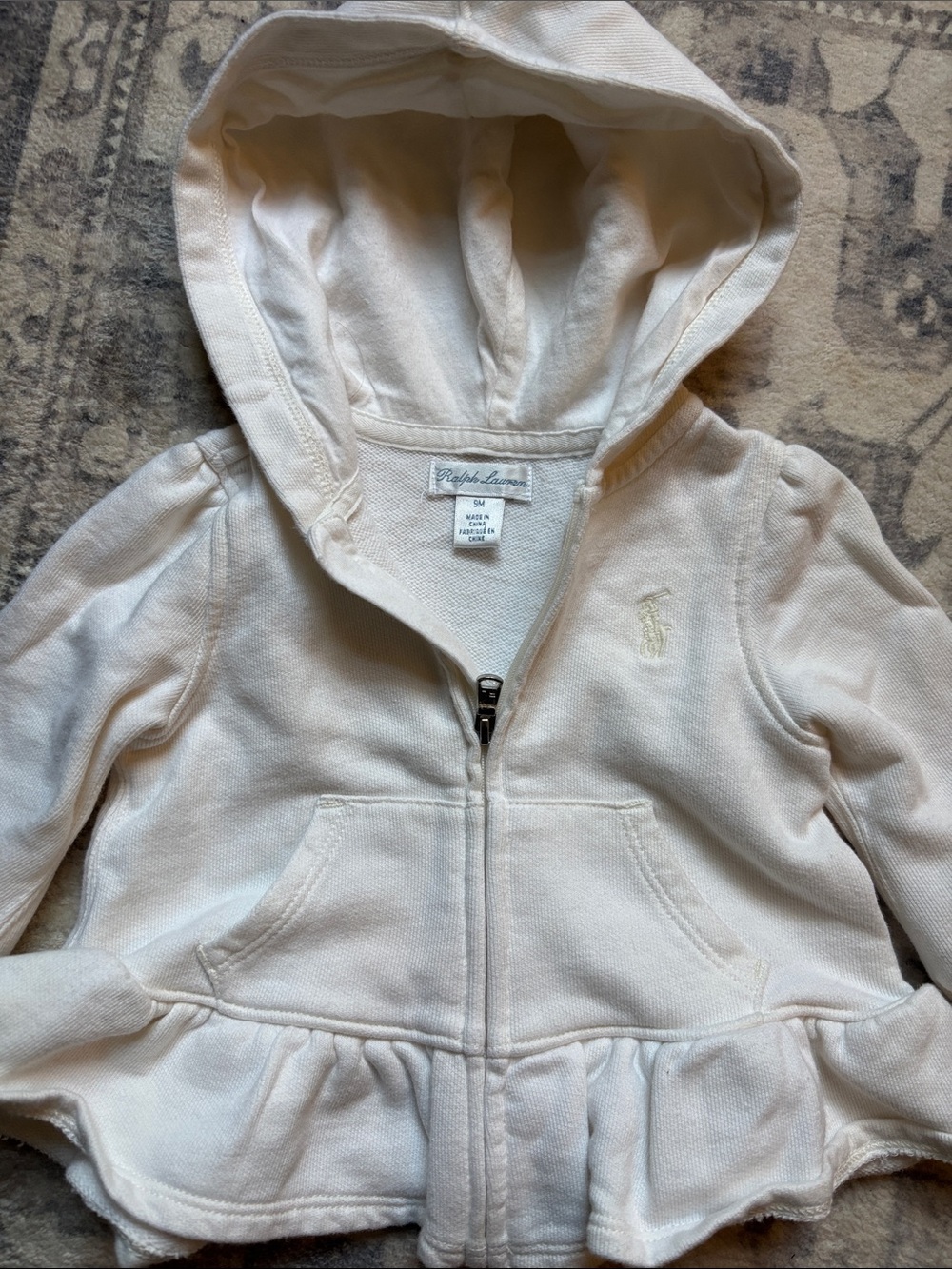 Ralph Lauren Girls'  Hooded Zip Sweatshirt